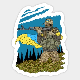 Fighting for freedom, Ukraine. Sticker